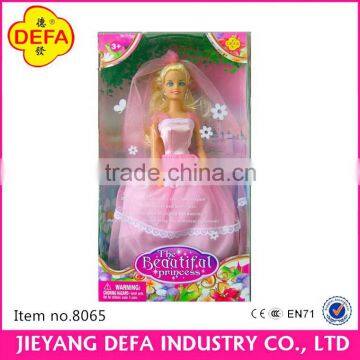 Cheap Girl Dress Toys Plastic Doll Princess Wedding Dresses Toys Pretty Long Blond Princess Doll