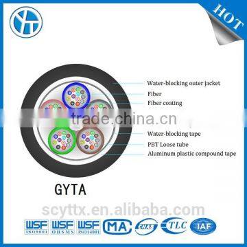 GYTA Metallic strength member layer filling loose tube Aluminium PE sheath outdoor fiber optic cable