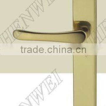 27-820 PB Brass Door Handle on Plate