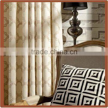 Cottonpoly Embroidery Double Curtain Fabirc photo-3