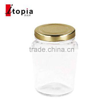 2014 Top sale clear glass jam jar with high popularity