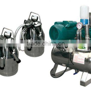 fixed pipeline milking machine group of two bucket