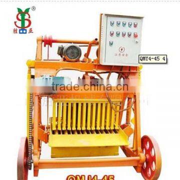 concrete bricks,QMY4-45 semi automatic mobile hollow block making machine