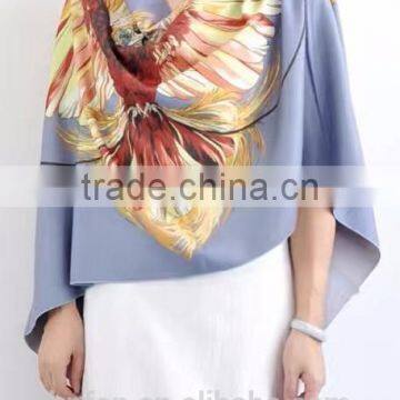 2017 OEM Service Fashion Printed Cheap Women Silk Scarf photo-1