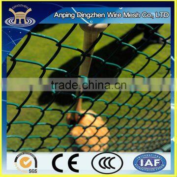 High tensile strenght 6 foot pvc coating chain link fence for baseball fields