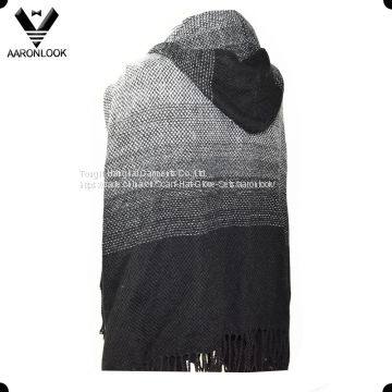 2016 Latest Color Gradual Change Acrylic Fashion Hooded Shawl photo-5