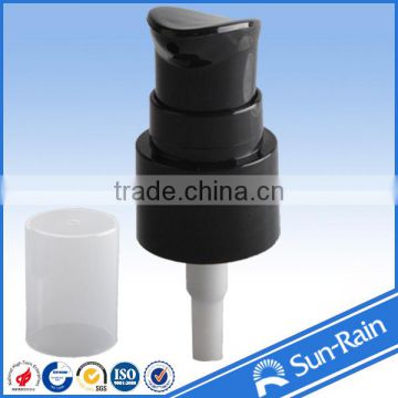 Cosmetic fine mist plastic treatment pump for bottles with press