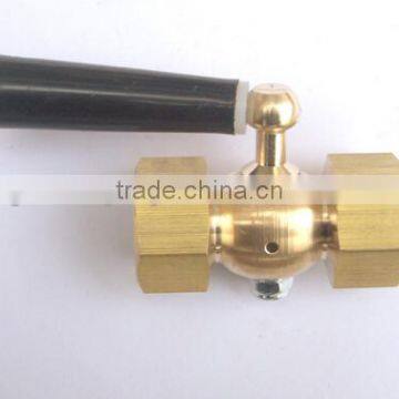 Brass air cock,gauge cock with bleed hole, gauge stop valve