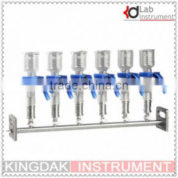 6-branches lab vacuum filtration/Manifolds Vacuum Filtration----Glass/stainless steel Funnel