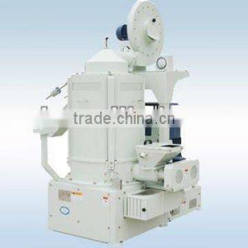 Vertical iron roll rice whitener