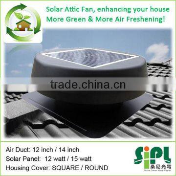 Good Home Kitchen Products Sunny Solar Powered Smoke Removal Roof Ventilation Fan