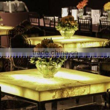 GOOD QUALITY BACKLIT ONYX TABLES DINNG TABLE COFFEE TABLES