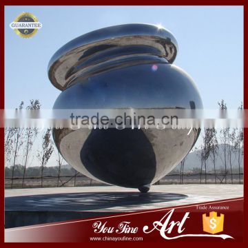 Mirror Polished Garden Stainless Steel Ball Sculpture