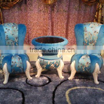 BISINI Classic Solid Wood With Fabric Chair, Elegant Designed Living Room Set, Leisure Table and Chairs Set (BF01-X1199) photo-2