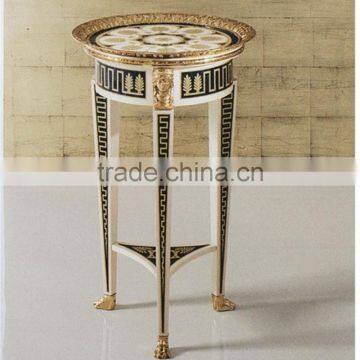 World Precious Tassel Design Telephone Stand, Gold Leaf Pedestal Square Telephone Stand photo-2