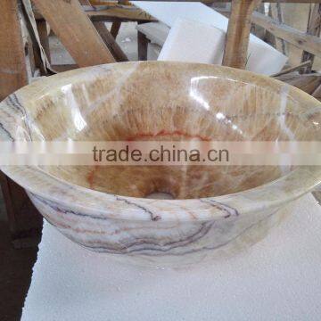 Luxurious Round Marble Sinks/onyx Basins for Personal Use photo-4