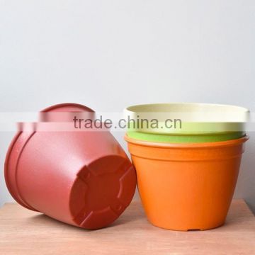 Small colored biodegradable plant fiber novelty plant pots