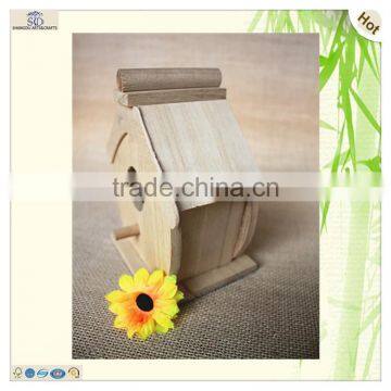 Price Small Cute Unfinished Paulownia Wooden House Model photo-2