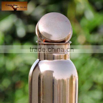100 % Pure Copper YOGA Water Bottle | Leak Proof | Flask Yoga Health Benefits | Natural Alkaline Water Bottle photo-2