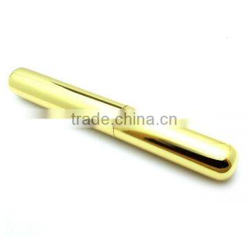 Custom Logo Gold Plated Cigar Tube, Exquisite Metal Cigar Tube