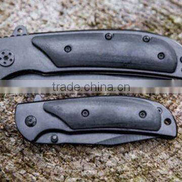 OEM Pocket Survival Camping Knife With Wooden Handle photo-5