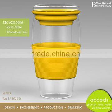 Outside Protable Borosilicate Colorful Glass Coffee Pot photo-2