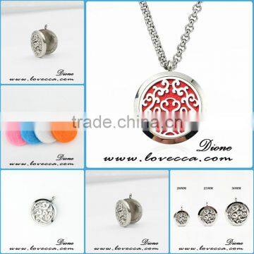 Latest stainless steel essential oil diffuser necklace aromatherapy diffuser locket