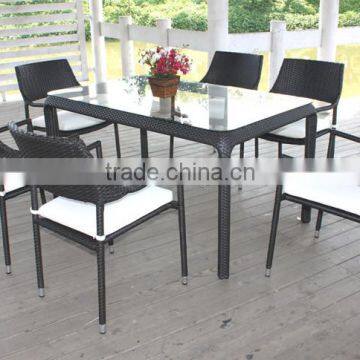 Outdoor Furniture Wholesale Rattan Latest Dinner Set with Popular Design