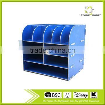DIY Office File Wooden Multi-function Desk Stationery Organizer photo-2