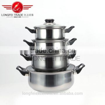 011274 high quality unique handle popular steel sets cheap hot sale stainless steel cookware