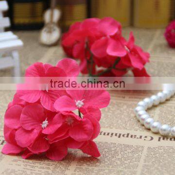 Silk Artificial Hydrangea Flower Heads Fake Flower for Celebration photo-6