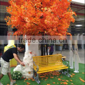 Natural Fake Silk Maple Leaves Maple Tree Artificial Fake Red Maple Leaves Tree photo-2