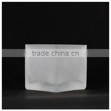 Tealight Frosted Glass Cup/Jar Half Clear Votive Candle Holder/Candlestick photo-3