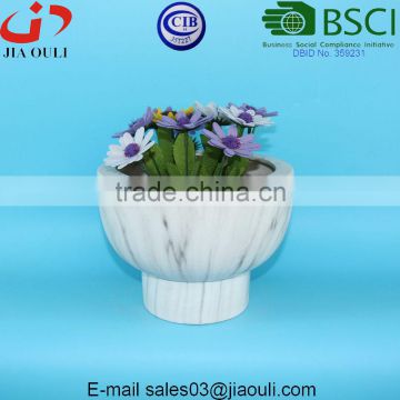 Water Transfer Printing marble Earthenware garden pot large ceramic planter