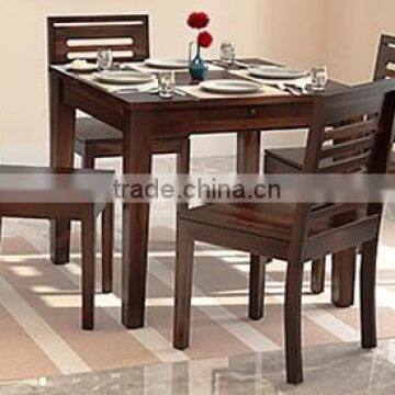 Mahogany color wooden dining table set