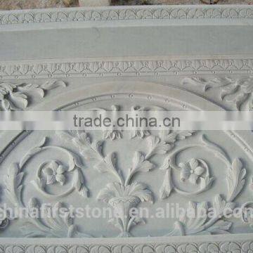 FSMP-131 White Marble 3D Waterjet Ornamental Band