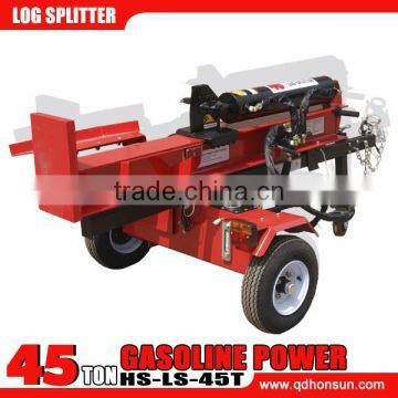 Honda,B&S engine horizontal and vertical 45ton hydraulic fire wood cut machine