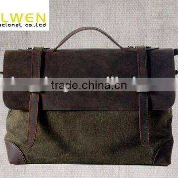 High quality mens messenger bag with canvas