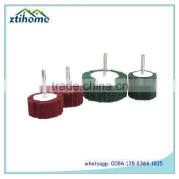 Aluminium Oxide Abrasive Flap Wheel on Shaft with Non-woven For Stainless Steel