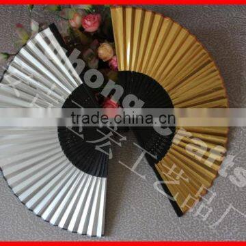Gold and Silver Color Japanese Hand Fan photo-5