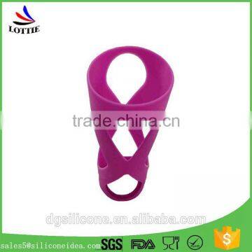 Heat Resistant silicone sleeves Custom Design glass water bottle silicone Sleeve