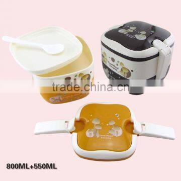 Double Layers Portable Square Plastic Lunch Box photo-2