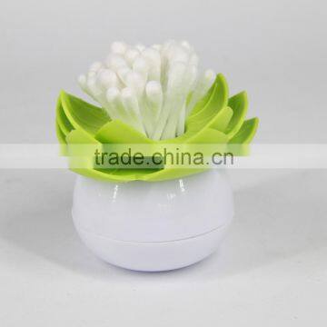 Lotus Shape Round Plastic Toothpick Box photo-2