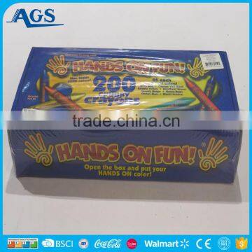 Open the box and put your hands in colors funny kid 200 wax crayon