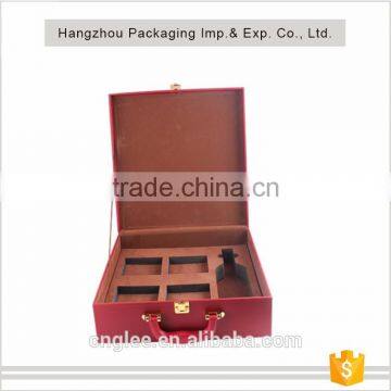 Customized New Designed Square Leather Wine Box