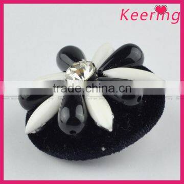 Keering-made New Arrival Black Handmade Sew on Fancy Decorative Buttons for Fur Coat WBKA-301 photo-2