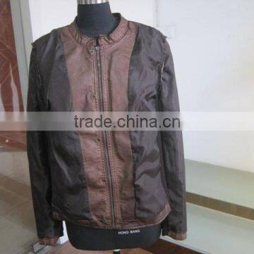 Lapel Badges Leather Wear Blouses Slim PU Jackets Women's Clothing photo-5