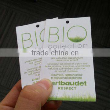 2016 Customized high quality garments Swing Tags