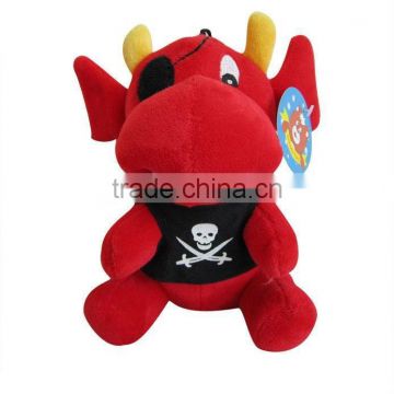 2015 popular halloween toys plush red bull for promotion