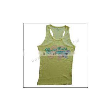 Women's Slim Fit Patterns Print tank top with 100%cotton